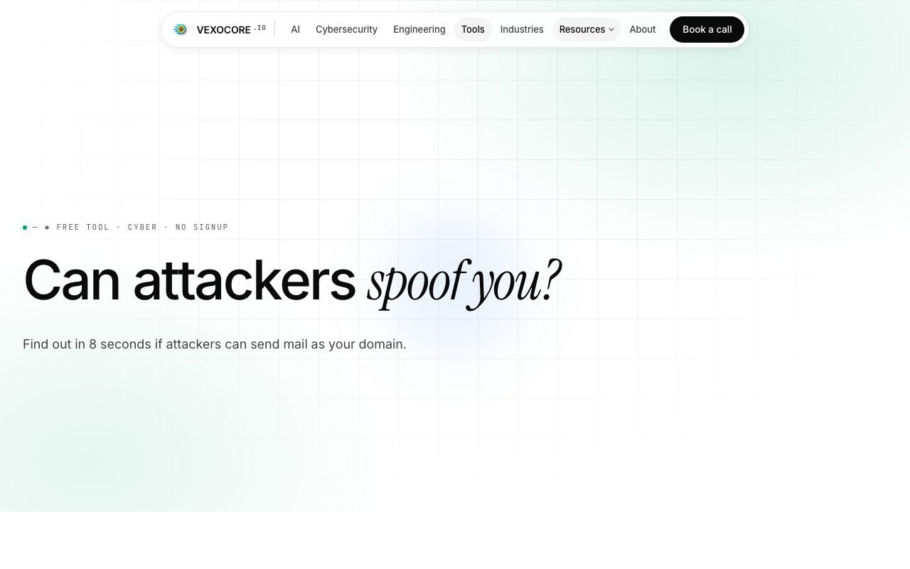 Email Spoofability Checker screenshot