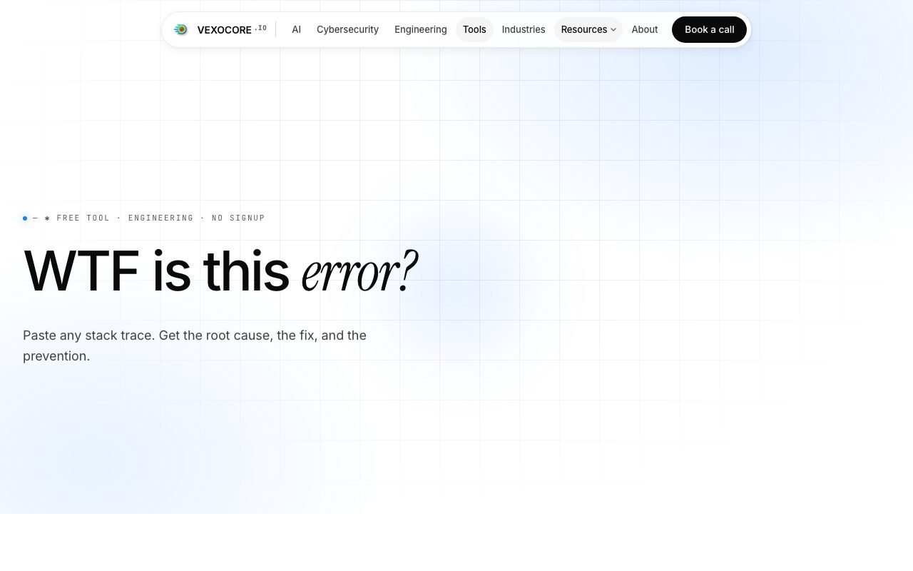 Stack Trace Explainer screenshot